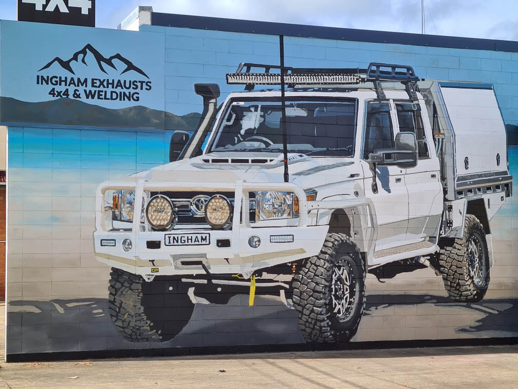 4WD themed mural